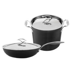 Style Non-Stick Wok & Stockpot Stirfry Set