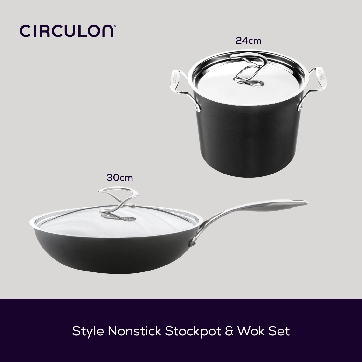 Style Non-Stick Wok & Stockpot Stirfry Set 3 Style Non-Stick Wok & Stockpot Stirfry Set - Image 3