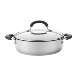 Total Stainless Steel 24cm Shallow Casserole