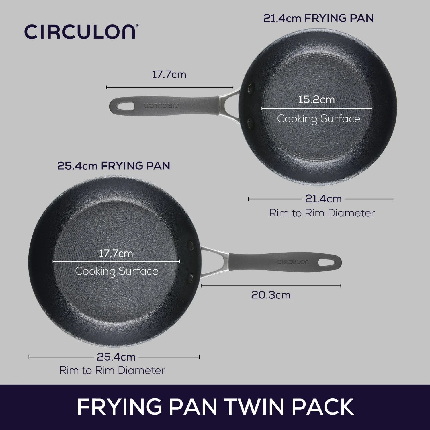 ScratchDefense Extreme Non-Stick Induction Frying Pan Twin Set - Small & Medium 5 ScratchDefense Extreme Non-Stick Induction Frying Pan Twin Set - Small & Medium - Image 5