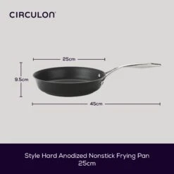 Style Non-Stick Induction Frying Pan - 2 Sizes -Circulon 88004 CIR Style Dimensions Alt 100