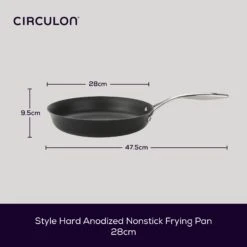 Style Non-Stick Induction Frying Pan - 2 Sizes -Circulon 88005 CIR Style Dimensions Alt 100