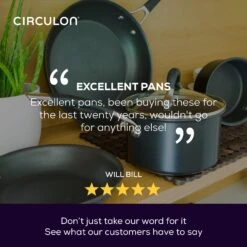 Momentum Non-Stick Induction Saucepan, Skillet & Milk Pan Family Set - 5 Pieces -Circulon CIR Momentum Review02 Alt
