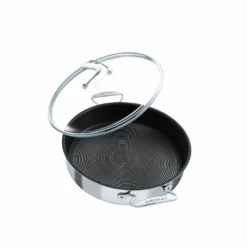 Stainless Steel Induction Hybrid Non-Stick Sauteuse Pan & Lid - 30cm