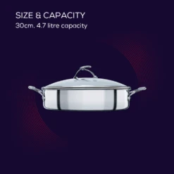 Stainless Steel Induction Hybrid Non-Stick Sauteuse Pan & Lid - 30cm -Circulon CirculonCSeriesPDP10 947f7114 9e8d 4fbf 8689 68a0ae611509