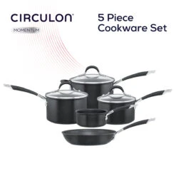 Momentum Non-Stick Induction Saucepan, Skillet & Milk Pan Family Set - 5 Pieces