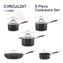 Momentum Non-Stick Induction Saucepan, Skillet & Milk Pan Family Set - 5 Pieces -Circulon MicrosoftTeams image 19