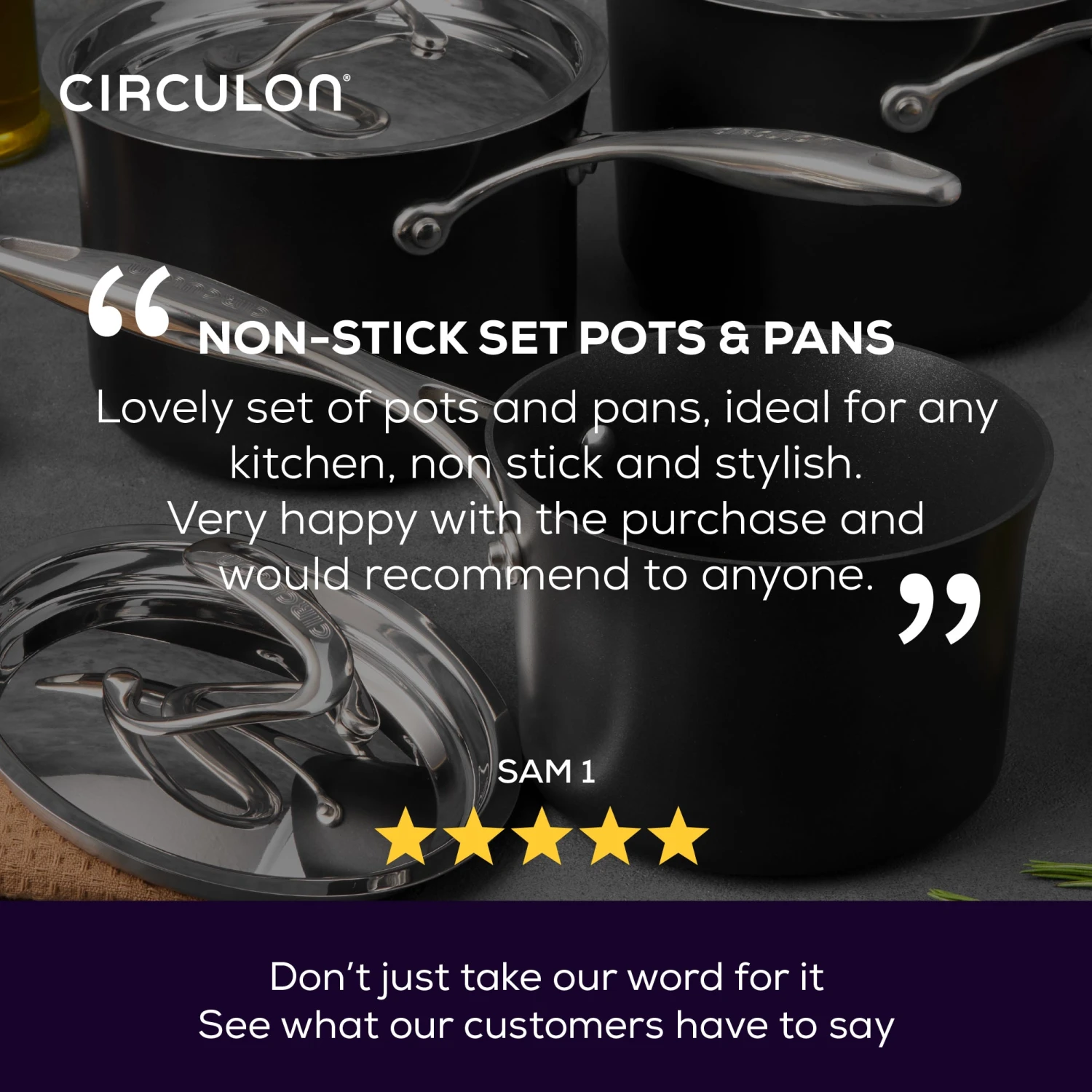 Style Non-Stick Frying Pan, Saucepan & Lid Set - 5 Pieces 2 Style Non-Stick Frying Pan, Saucepan & Lid Set - 5 Pieces - Image 2