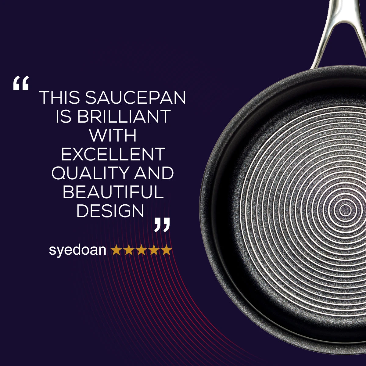 SteelShield™ Hybrid Non-Stick Induction Hob Saucepan - 3 Sizes 3 SteelShield™ Hybrid Non-Stick Induction Hob Saucepan - 3 Sizes - Image 3