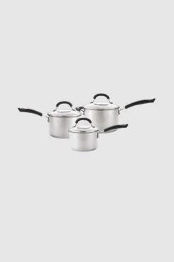 Total Stainless Steel3 Piece Saucepan Set, Induction Friendly