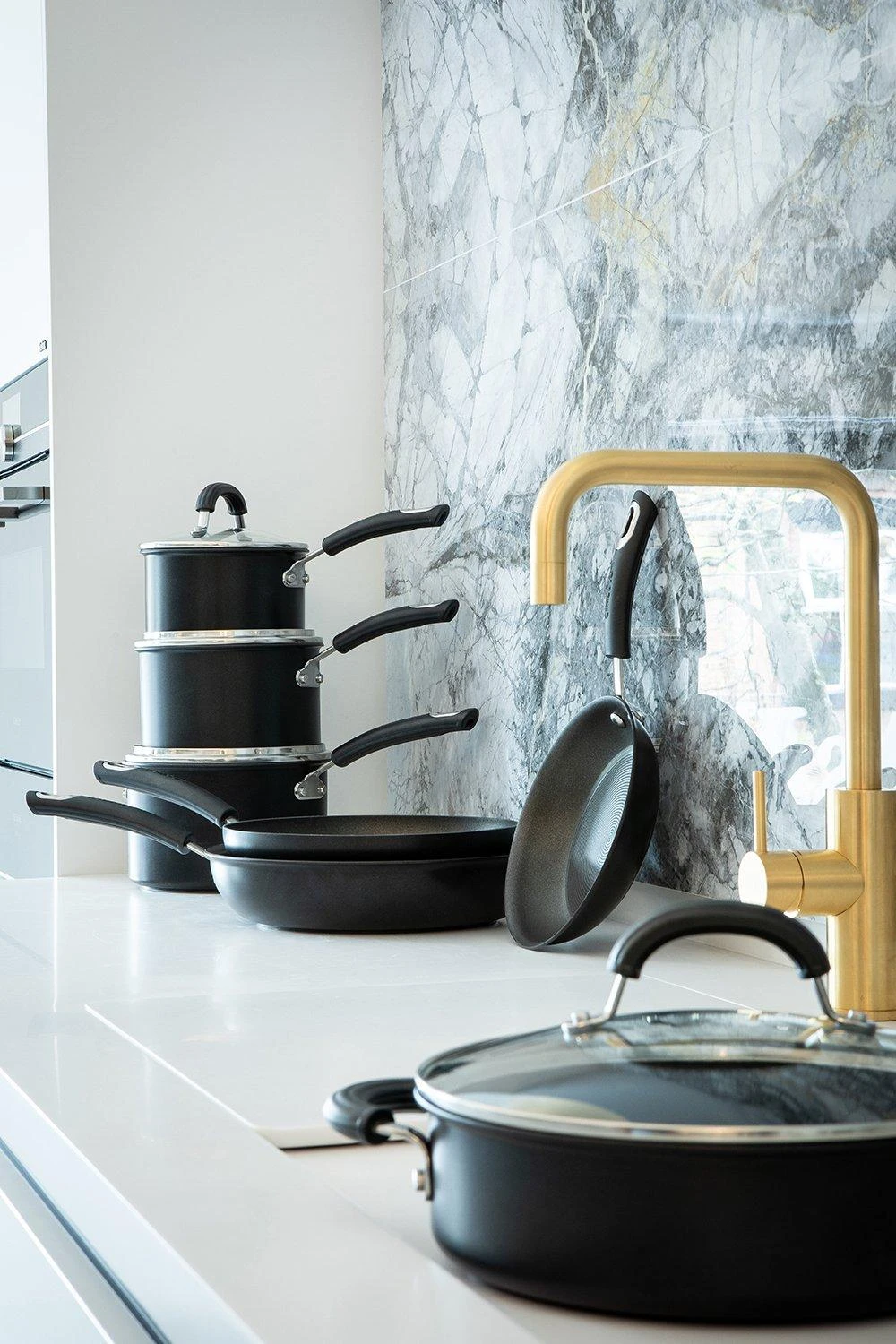 Total Hard Anodised 3 Piece Saucepan Set, Induction Friendly 4 Total Hard Anodised 3 Piece Saucepan Set, Induction Friendly - Image 4